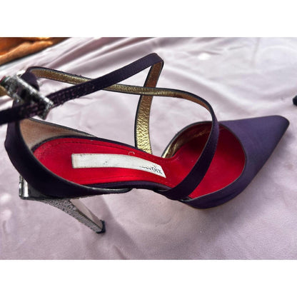 Christian Lacroix Heels Women's Size 7 Purple Crystal Stiletto