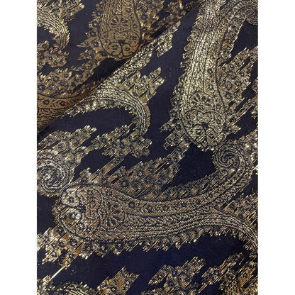 2 Other Stories Black Gold Paisley Jacquard Wide Leg Pants EU 38 US 6