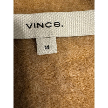 Vince Women's M Medium Beige Wool Blend Open Front Cardigan Sweater