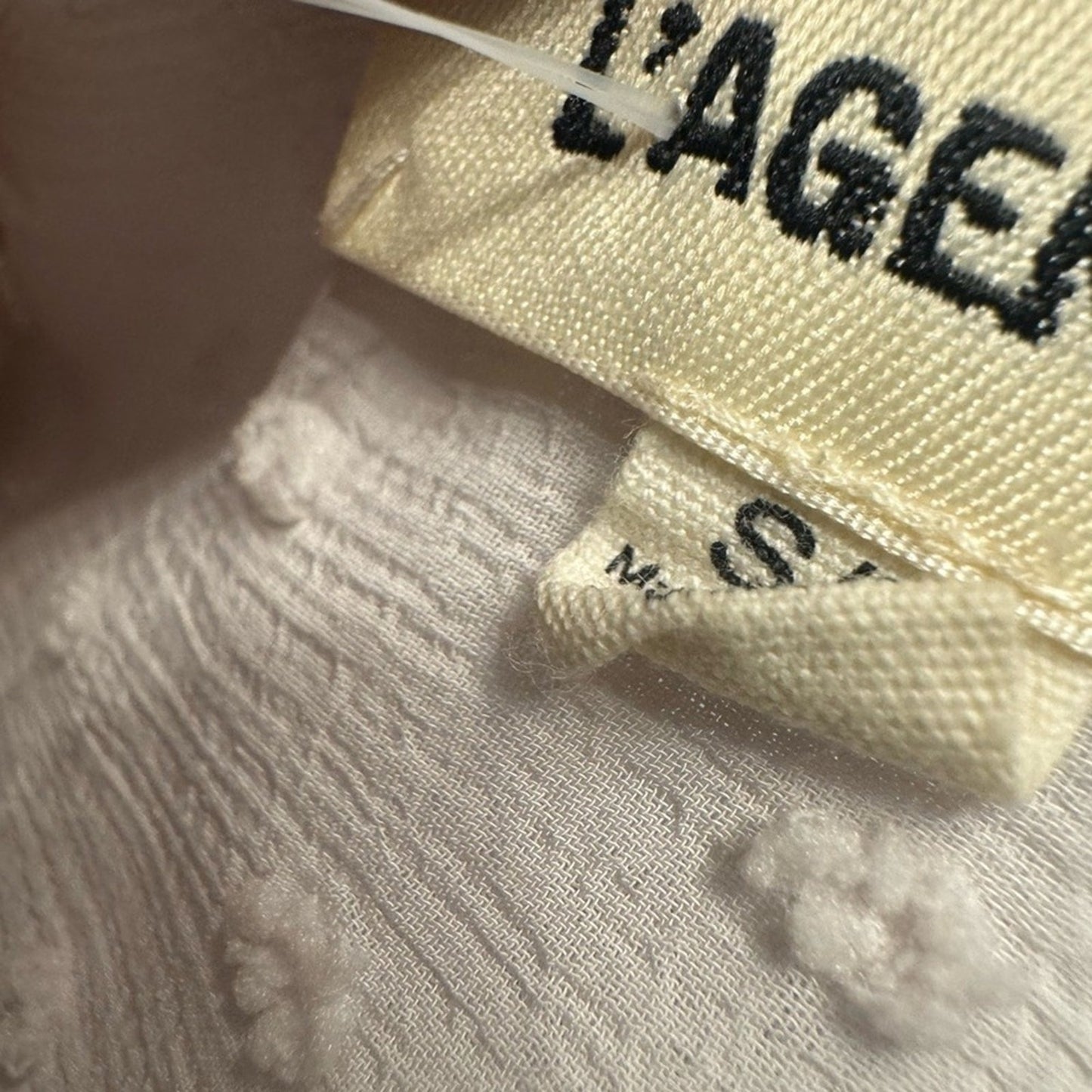 L'AGENCE Cream Sheer Polka Dot Blouse – Size S – Retails $325‎