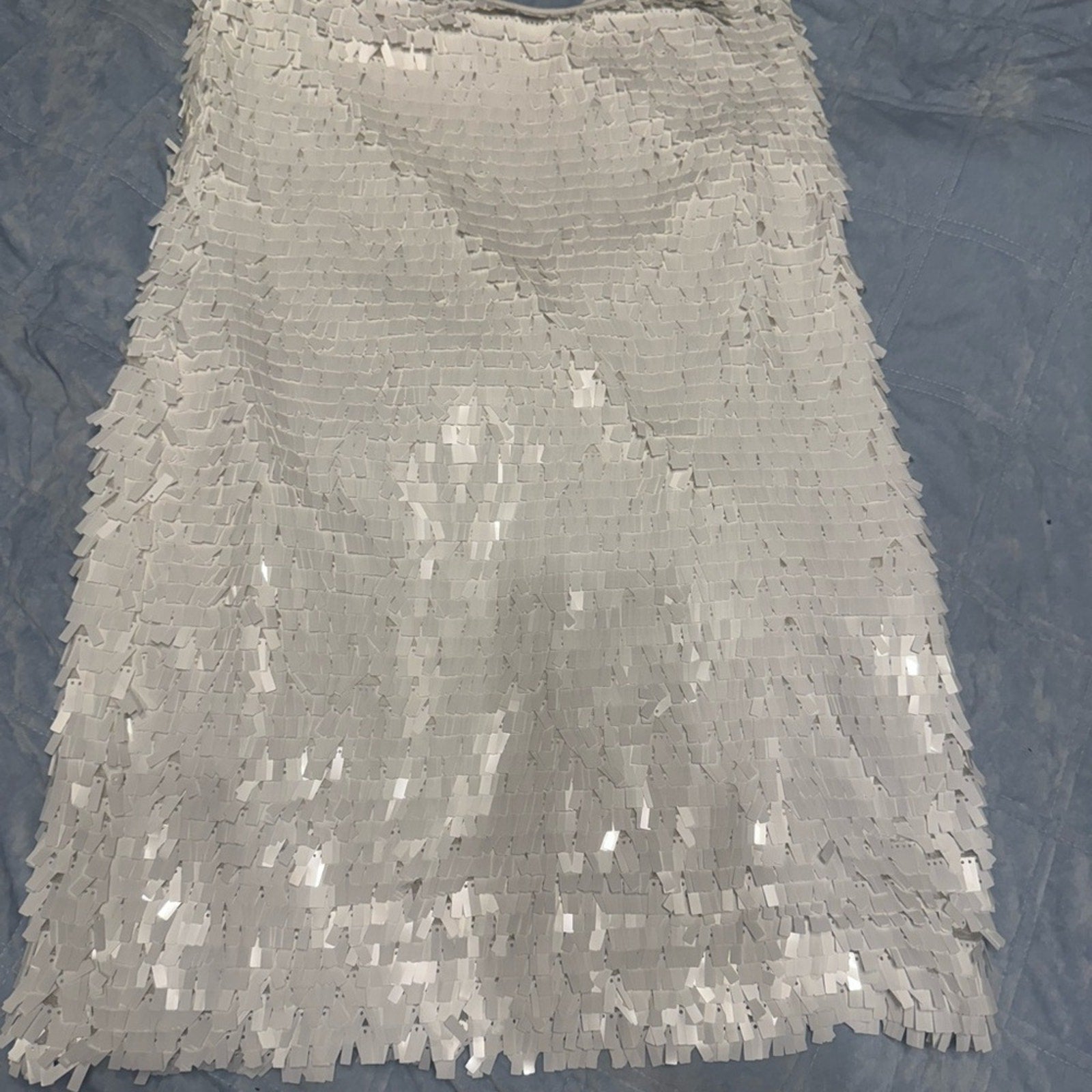 L’AGENCE White Sequin Mini Dress – Size 4 – Retails $595