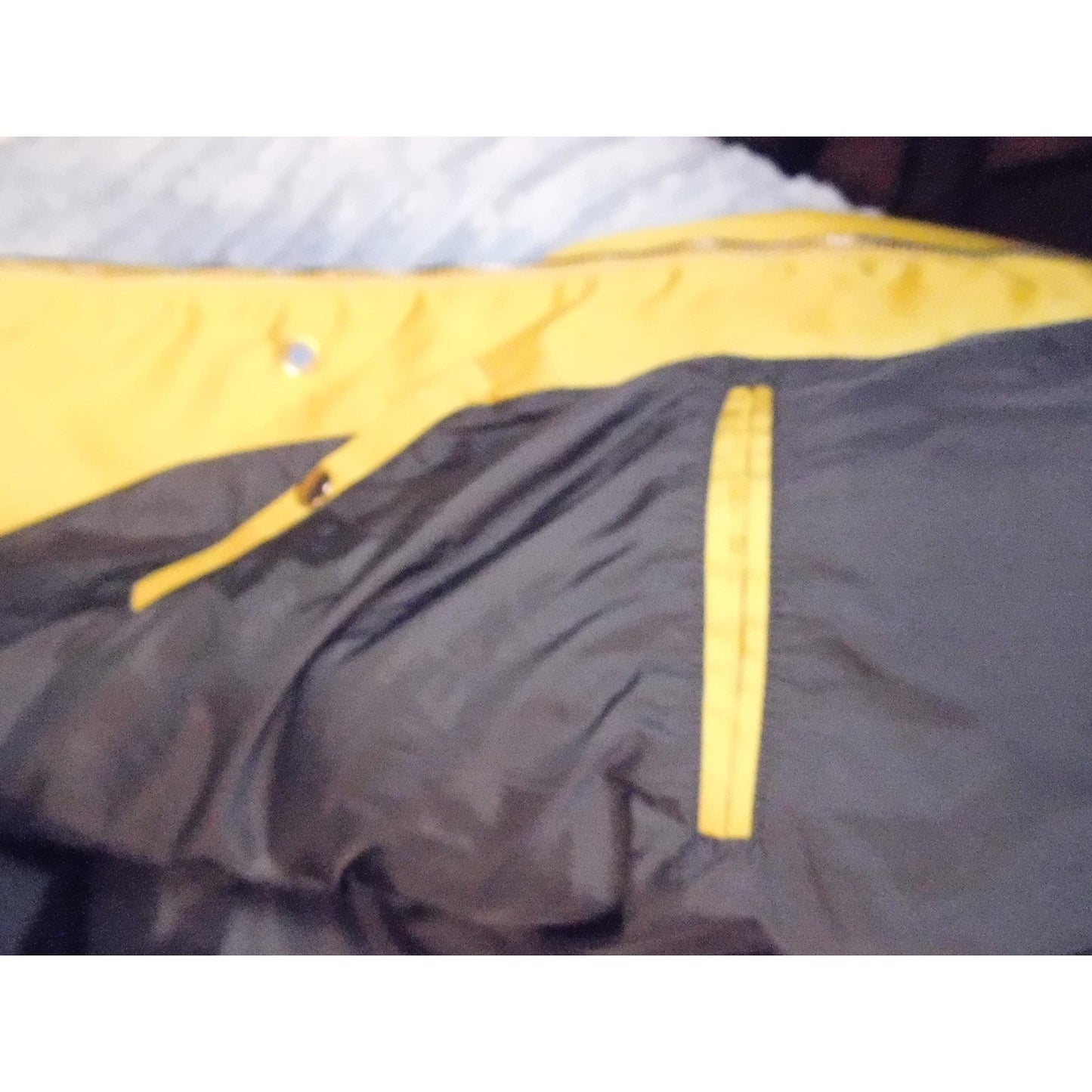 Acne Studios Bomber Jacket Yellow Satin Snap Button Mens Size Medium