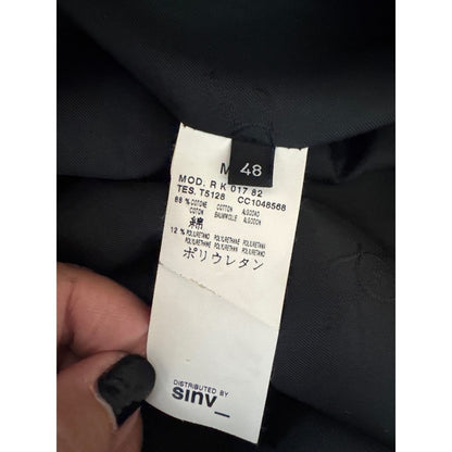 Alexander McQueen Black Faux Leather Trench Coat Made in Italy Size 48 M / Fem L