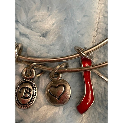 Brighton set  of 3 Charm Bracelets Lipstick High Heel Handbag Silver Tone