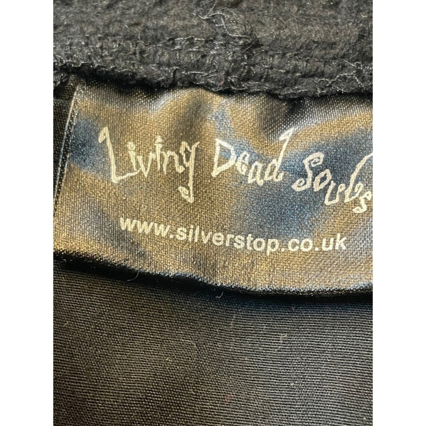 Living Dead Souls Black Zip Up Hoodie Skull Charm Studded Leather Straps