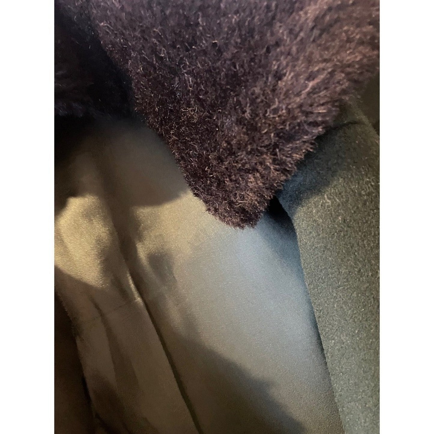Acne Studios Dark Green Wool Blend Coat Fur Collar Button Front Size 36/4-6