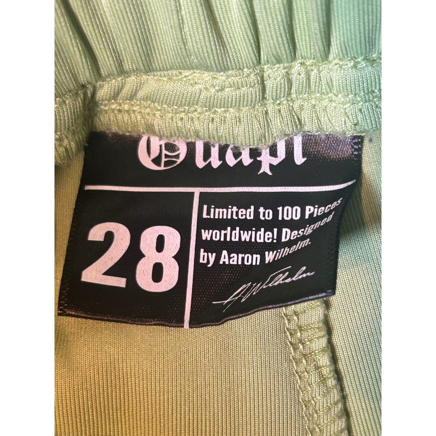 Guapi MMXV Stacked Track Pants Mens Lime Green Zipper Ankle Streetwear Excellent