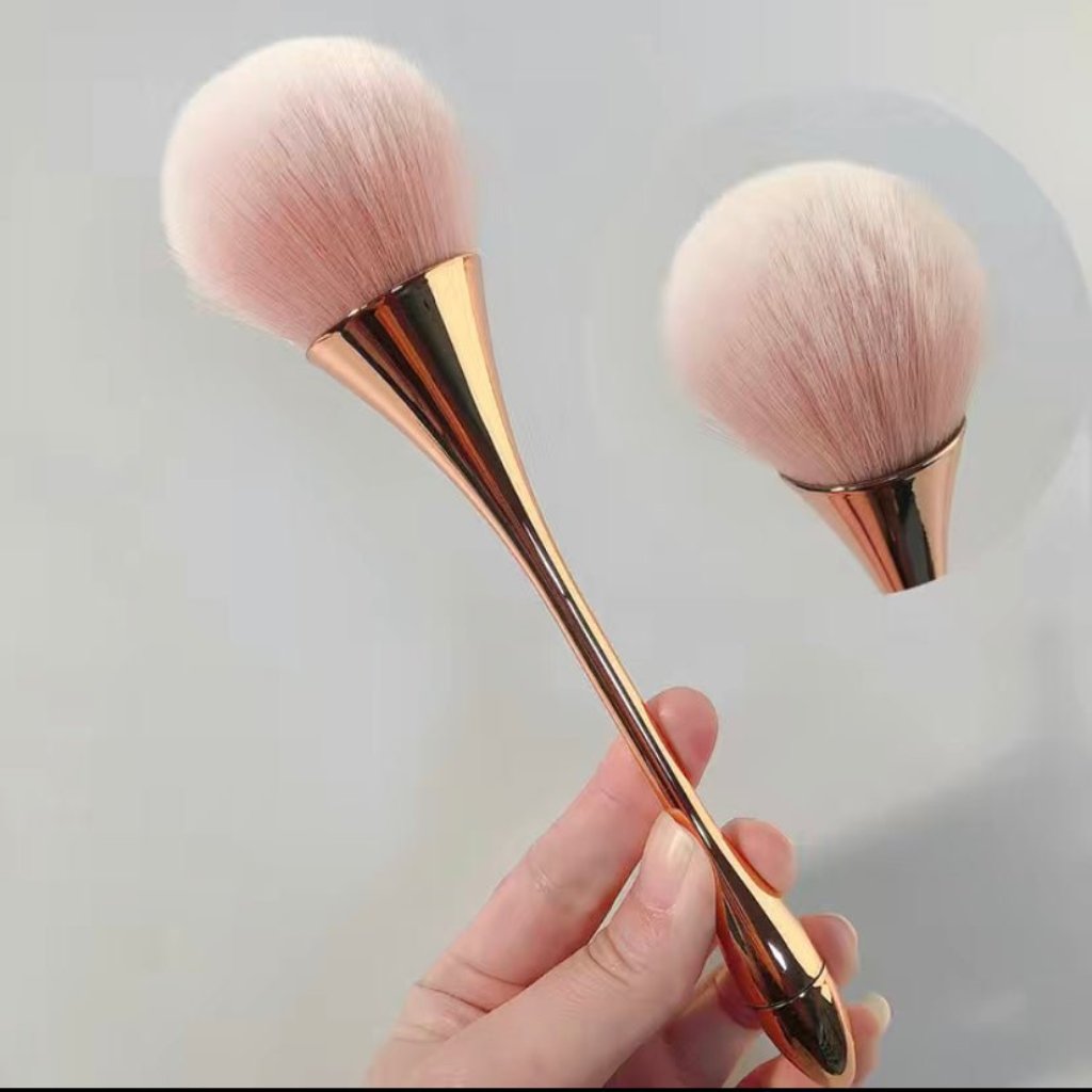 Rose Gold Large Powder Blush Brush -  Trendy Vendy LA